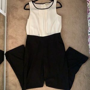 Ann Taylor LOFT: Black & White Jumpsuit